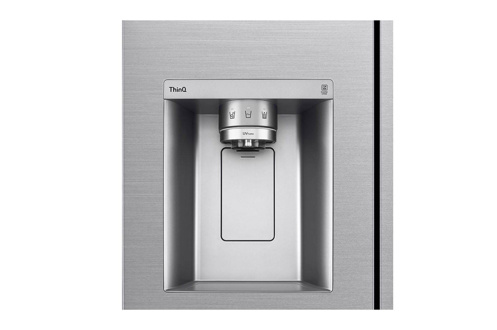 LG Side-by-Side mit Eis-, Crushed Ice- und Wasserspender | 634 Liter Kapazität | Energieeffizienzklasse D |  Festwasseranschluss | Platinum Silver |  GSLV90PZAD , GSLV90PZAD