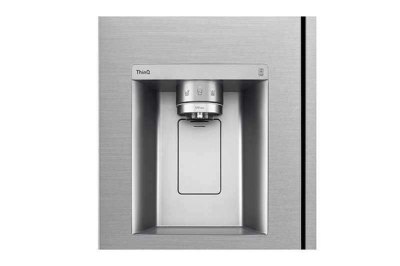 LG Side-by-Side mit Eis-, Crushed Ice- und Wasserspender | 634 Liter Kapazität | Energieeffizienzklasse D | Festwasseranschluss | Platinum Silver | GSLV90PZAD , GSLV90PZAD