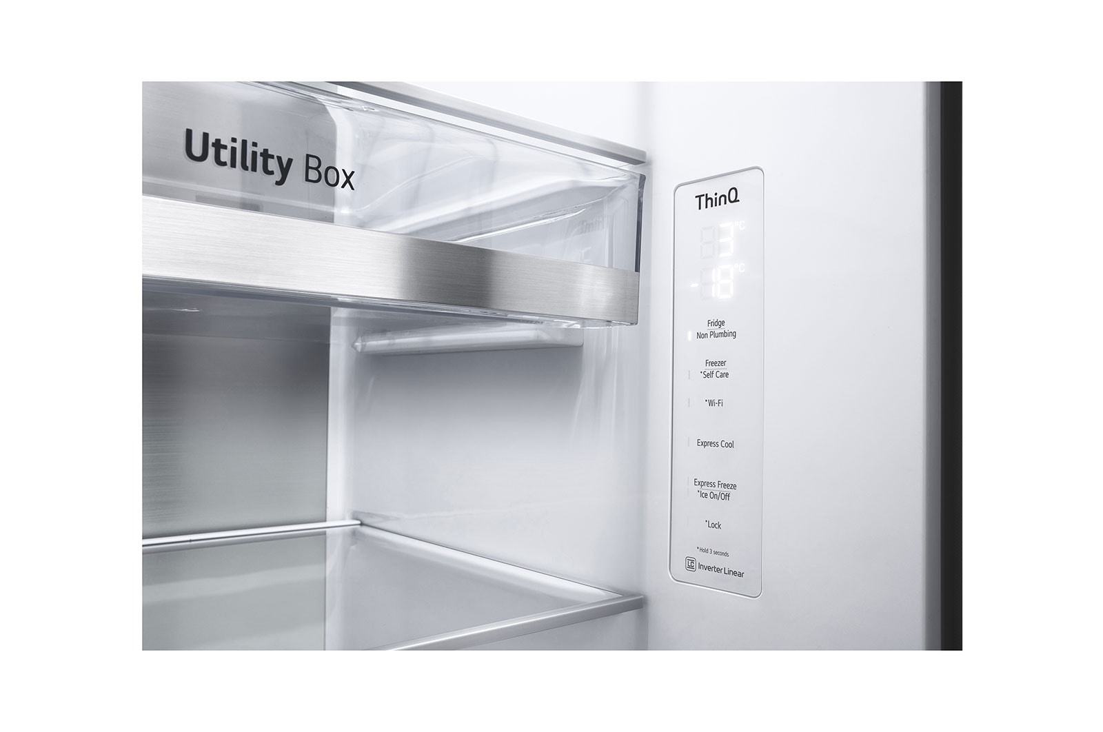 LG Side-by-Side Kühlschrank (C, 635L, 179cm hoch) mit internem Wassertank, Eis-, Crushed Ice- und Wasserspender & UVnano® | GSLV91MBAC, GSLV91MBAC