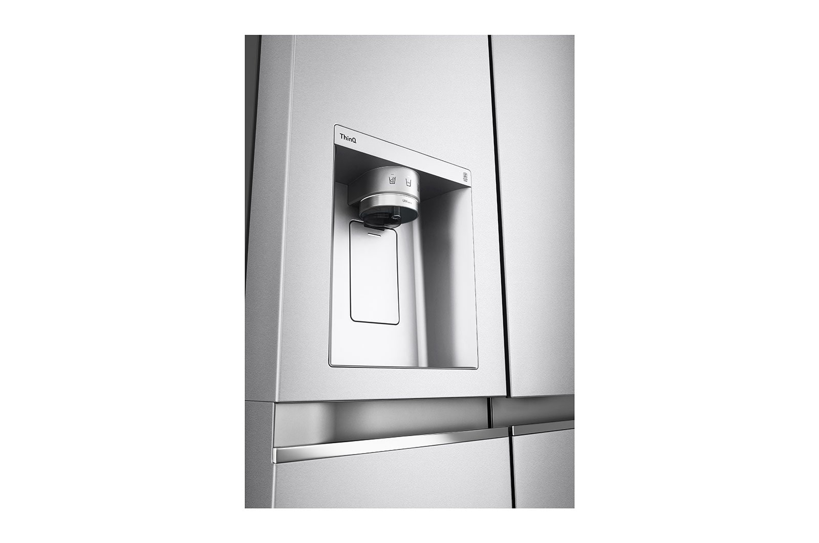 LG Side-by-Side Kühlschrank (C, 635L, 179cm hoch) mit internem Wassertank, Eis-, Crushed Ice- und Wasserspender & UVnano® | GSLV91MBAC, GSLV91MBAC