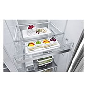 LG Side-by-Side Kühlschrank (C, 635L, 179cm hoch) mit internem Wassertank, Eis-, Crushed Ice- und Wasserspender & UVnano® | GSLV91MBAC, GSLV91MBAC