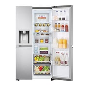 LG Side-by-Side Kühlschrank (C, 635L, 179cm hoch) mit internem Wassertank, Eis-, Crushed Ice- und Wasserspender & UVnano® | GSLV91MBAC, GSLV91MBAC