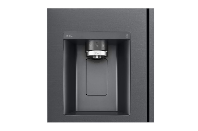 LG Side-by-Side mit Eis-, Crushed Ice- und Wasserspender | 634 Liter Kapazität | Energieeffizienzklasse D | Matte Black | GSLV91MCAD, GSLV91MCAD