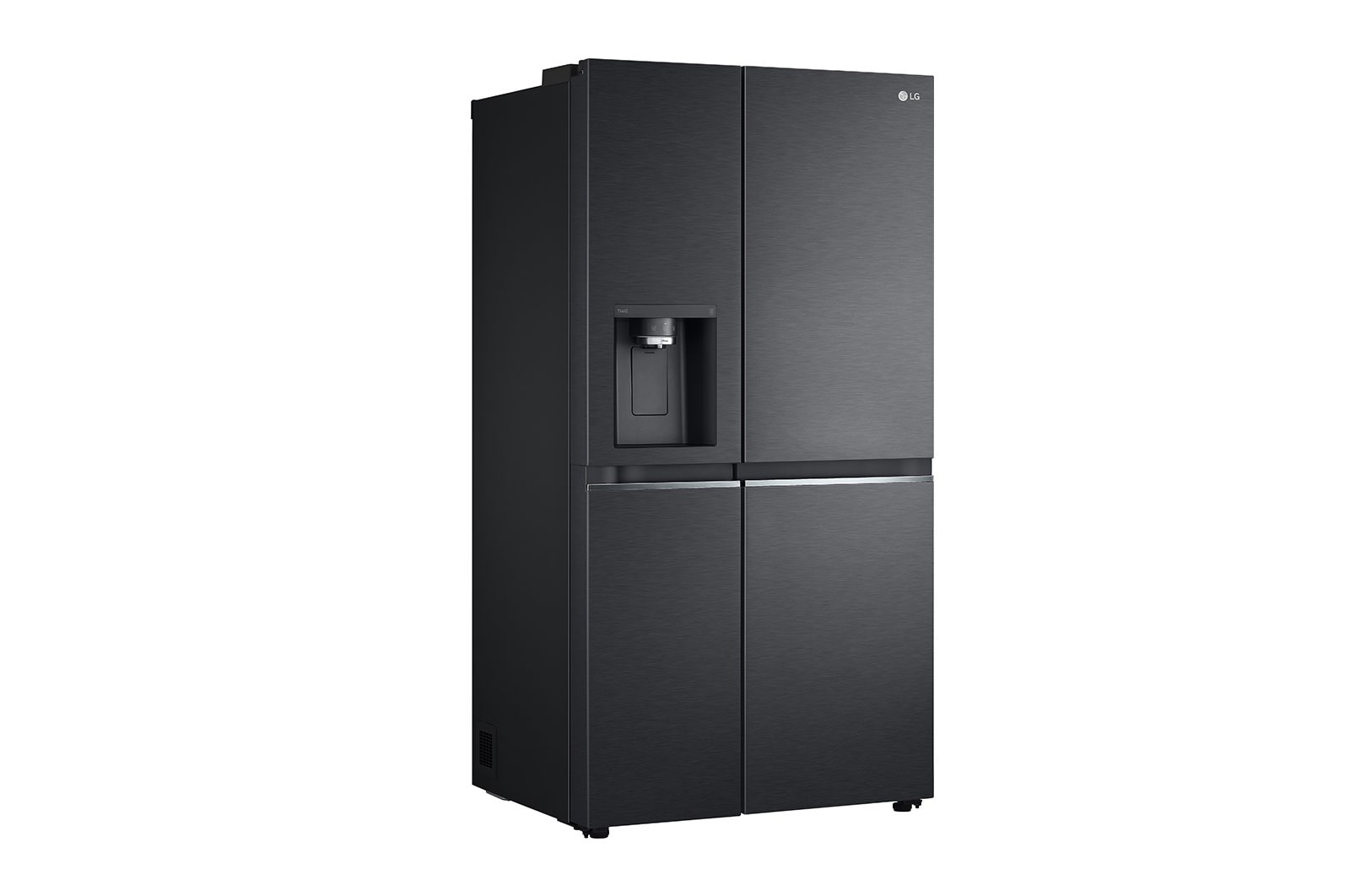 LG Side-by-Side mit Eis-, Crushed Ice- und Wasserspender | 634 Liter Kapazität | Energieeffizienzklasse D | Matte Black | GSLV91MCAD, GSLV91MCAD