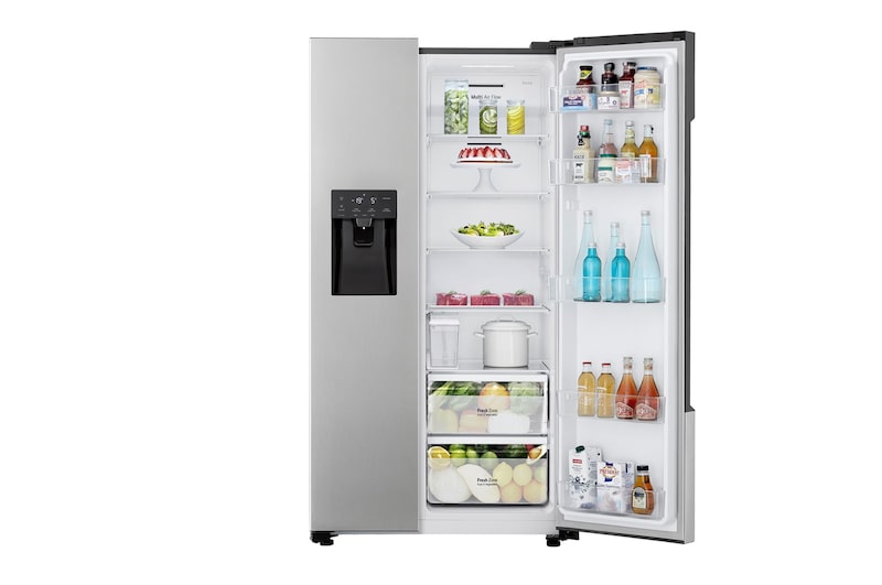 LG Side-by-Side Kühlschrank (E, 562L, 178,7 cm hoch) mit Eis-, Crushed Ice- und Wasserspender & internem Wassertank | GSM32HSBEH, GSM32HSBEH