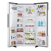 LG Side-by-Side Kühlschrank (E, 562L, 178,7 cm hoch) mit Eis-, Crushed Ice- und Wasserspender & internem Wassertank | GSM32HSBEH, GSM32HSBEH