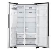 LG Side-by-Side Kühlschrank (E, 562L, 178,7 cm hoch) mit Eis-, Crushed Ice- und Wasserspender & internem Wassertank | GSM32HSBEH, GSM32HSBEH