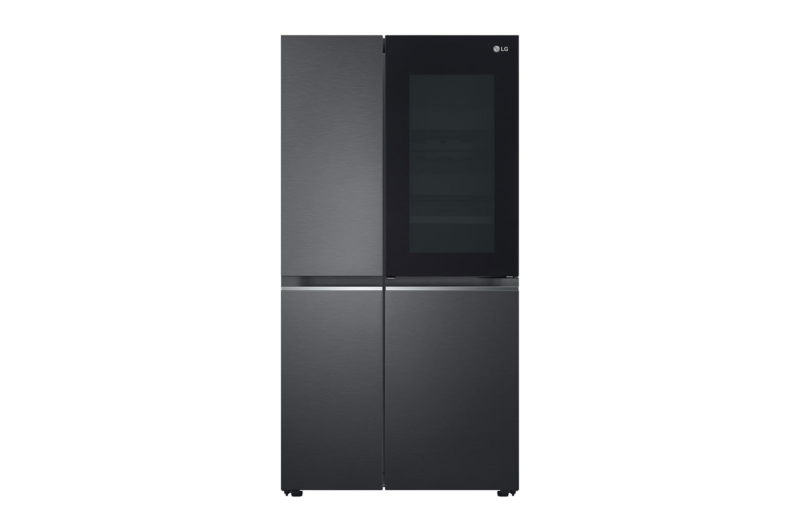 LG Side-by-Side mit InstaView Door-in-Door®  | 655 Liter Kapazität | Energieeffizienzklasse E | Matte Black | GSQV90MCAE, GSQV90MCAE