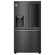 LG Side-by-Side mit InstaView Door-in-Door ® | Eis-, Crushed Ice- und Wasserspender | 625 Liter Kapazität | Energieeffizienzklasse F | Festwasseranschluss | Matte Black Steel | GSX960MCVZ, GSX960MCVZ