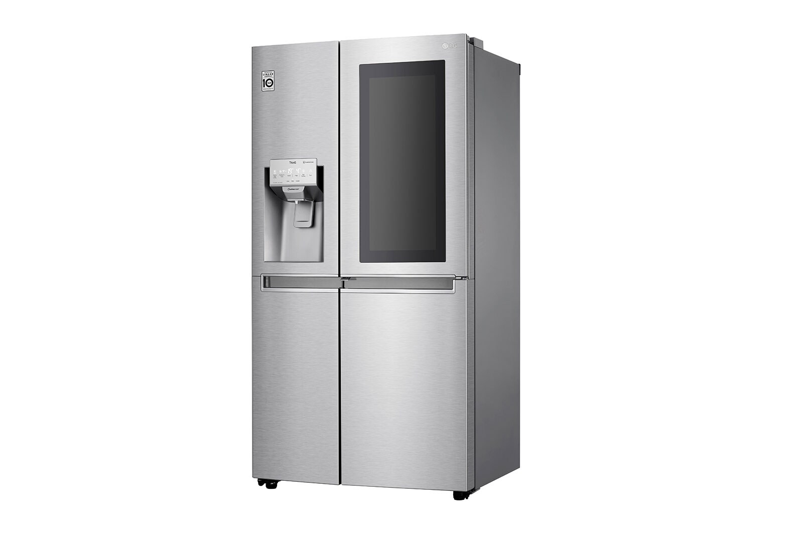 LG Side-by-Side mit InstaView Door-in-Door ® | Eis-, Crushed Ice- und Wasserspender | 625 Liter Kapazität | Energieeffizienzklasse E | Interner Wassertank 4L | Edelstahl-Look | GSX961NECE, GSX961NECE