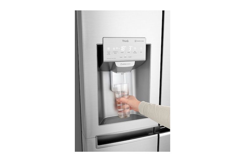 LG Side-by-Side mit InstaView Door-in-Door ® | Eis-, Crushed Ice- und Wasserspender | 625 Liter Kapazität | Energieeffizienzklasse E | Interner Wassertank 4L | Edelstahl-Look | GSX961NECE, GSX961NECE
