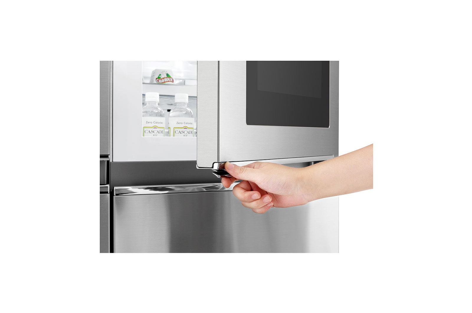 LG Side-by-Side mit InstaView Door-in-Door ® | Eis-, Crushed Ice- und Wasserspender | 625 Liter Kapazität | Energieeffizienzklasse E | Interner Wassertank 4L | Edelstahl-Look | GSX971NEAE, GSX971NEAE