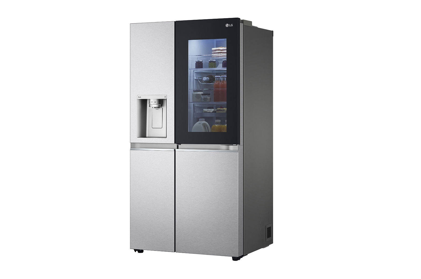 LG Side-by-Side mit InstaView Door-in-Door ®  | Eis-, Crushed Ice- und Wasserspender | 635 Liter Kapazität | EEK E | Metal Sorbet | GSXD91MBAE , GSXD91MBAE