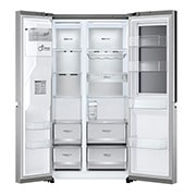 LG Side-by-Side mit InstaView Door-in-Door ®  | Eis-, Crushed Ice- und Wasserspender | 635 Liter Kapazität | EEK E | Metal Sorbet | GSXD91MBAE , GSXD91MBAE