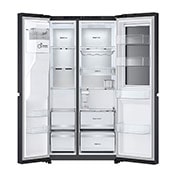 LG Side-by-Side Kühlschrank mit InstaView® (D, 628L, 179cm hoch) mit Eis-, Crushed Ice- und Wasserspender & internem Wassertank | GSXE91EVAD, GSXE91EVAD