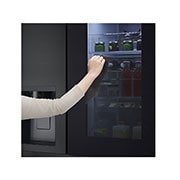 LG Side-by-Side Kühlschrank mit InstaView® (D, 628L, 179cm hoch) mit Eis-, Crushed Ice- und Wasserspender & internem Wassertank | GSXE91EVAD, GSXE91EVAD
