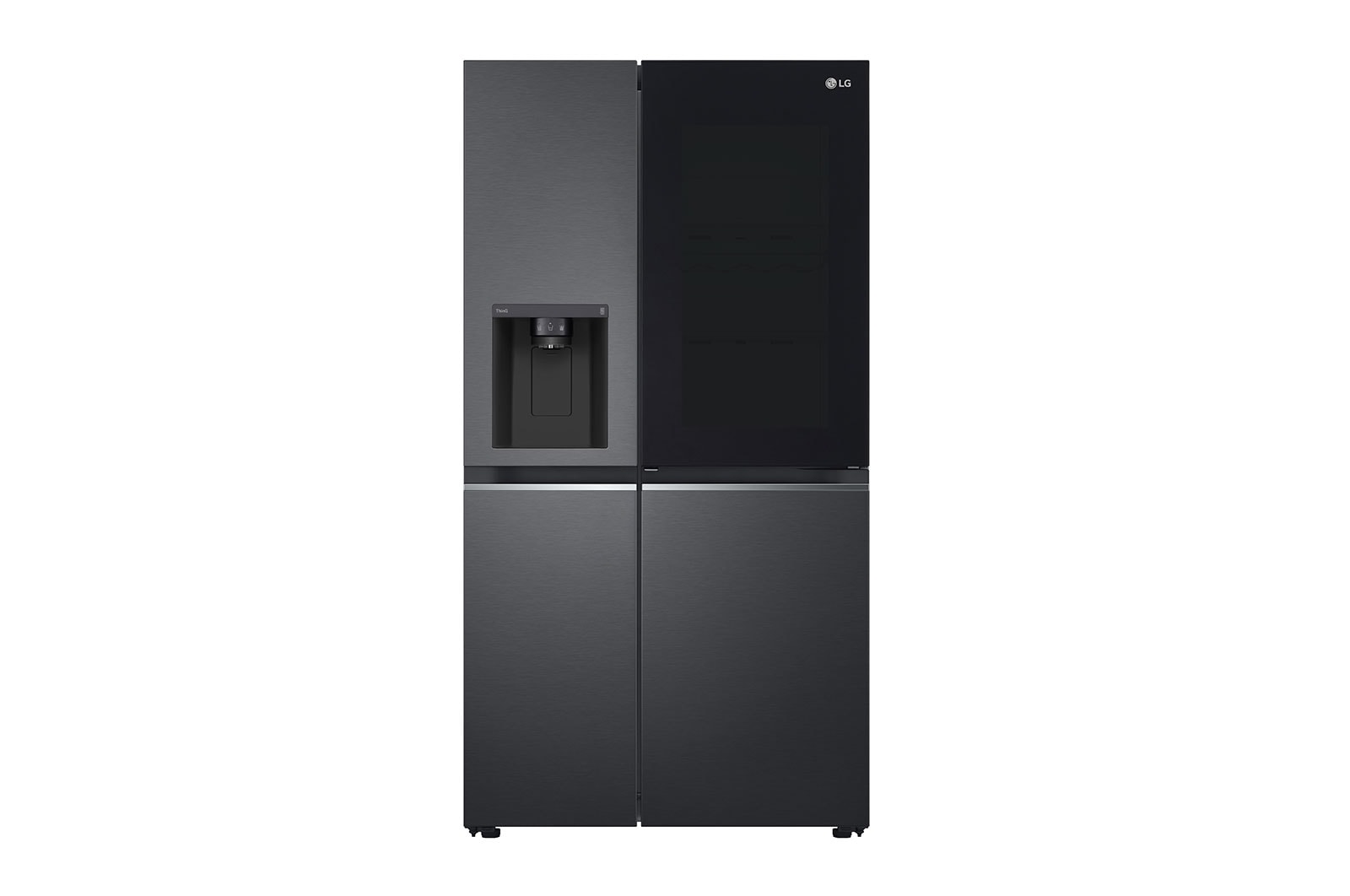 LG Side-by-Side Kühlschrank mit InstaView Door-in-Door® (E, 635L, 179cm hoch) mit Eis-, Crushed Ice-, Wasserspender & internem Wassertank | GSXV81MCLE, GSXV81MCLE