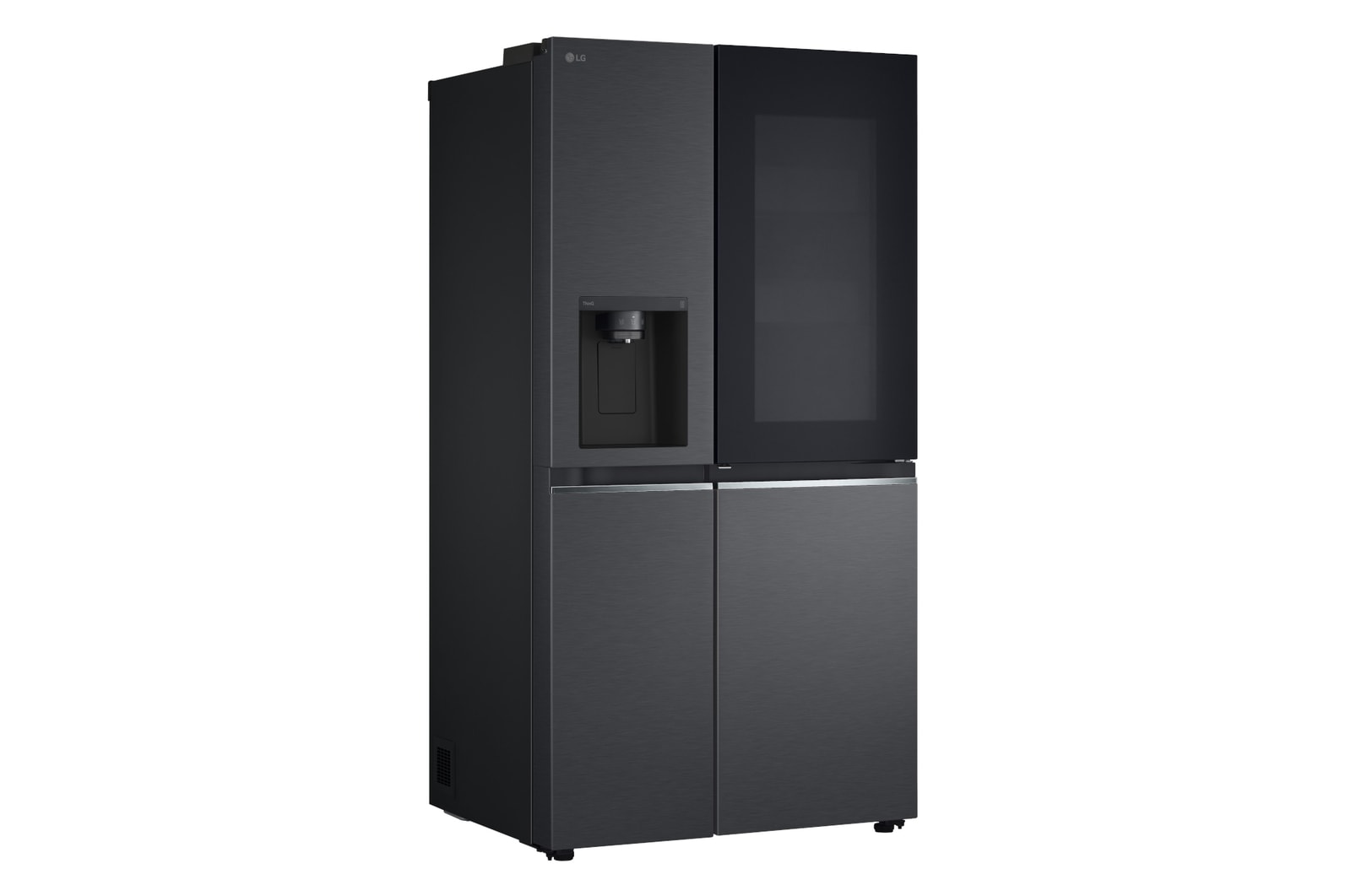 LG Side-by-Side Kühlschrank mit InstaView Door-in-Door® (EEK E, 635L, 179cm hoch) mit Eis-, Crushed Ice- und Wasserspender & internem Wassertank | GSXV81MCLE, GSXV81MCLE