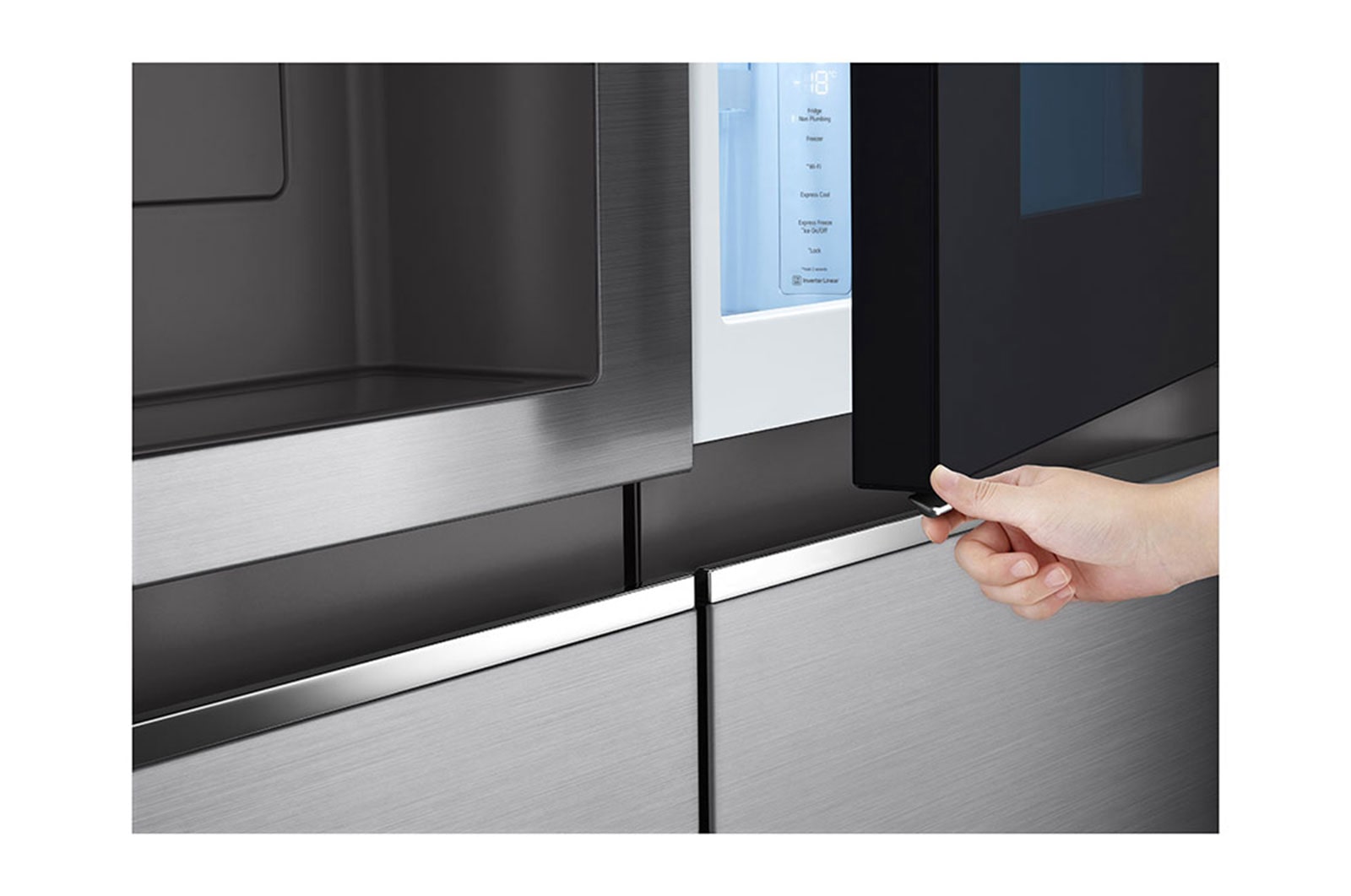 LG Side-by-Side Kühlschrank mit InstaView Door-in-Door® (E, 635L, 179cm hoch) mit Eis-, Crushed Ice- und Wasserspender & internem Wassertank | GSXV81PZLE, GSXV81PZLE