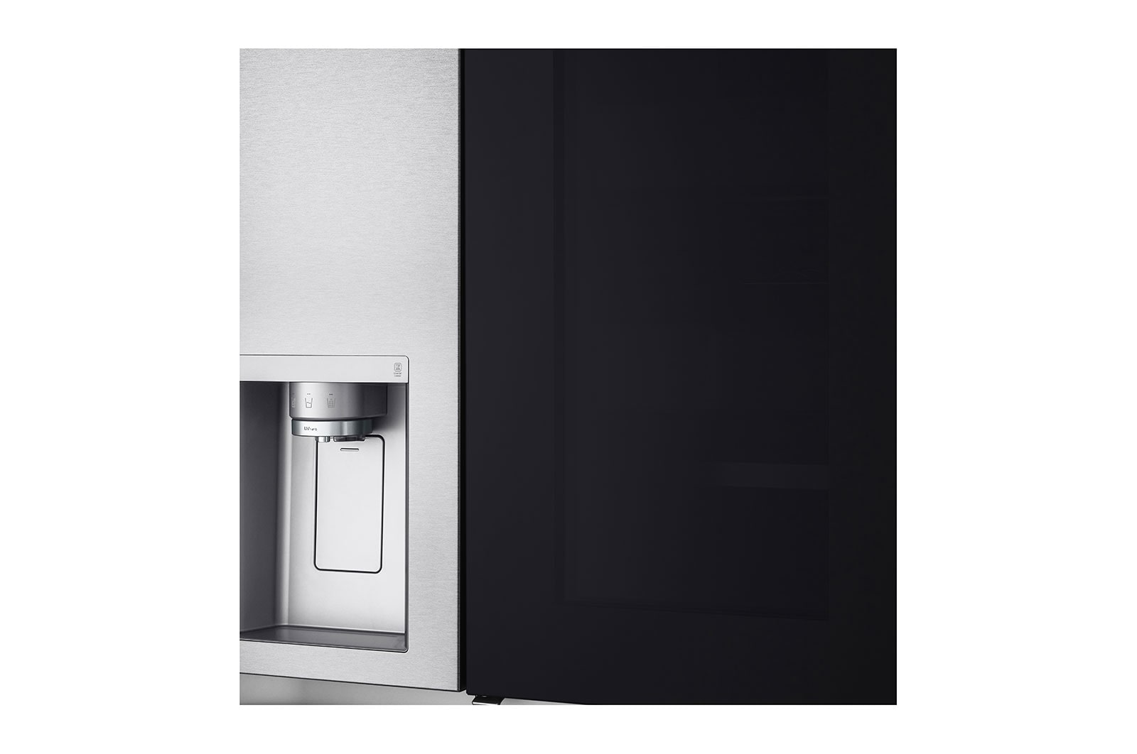 LG Side-by-Side Kühlschrank mit InstaView Door-in-Door® (E, 635L, 179cm hoch) mit Festwasseranschluss & Eis-, Crushed Ice- und Wasserspender | GSXV90MBAE , GSXV90MBAE