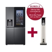 LG Side-by-Side Kühlschrank mit InstaView Door-in-Door® (E, 635L, 179cm hoch) & Staubsauger All-In-One Tower im Set | GSXV90MCDE.A9T1C, GSXV90MCDE.A9T1C