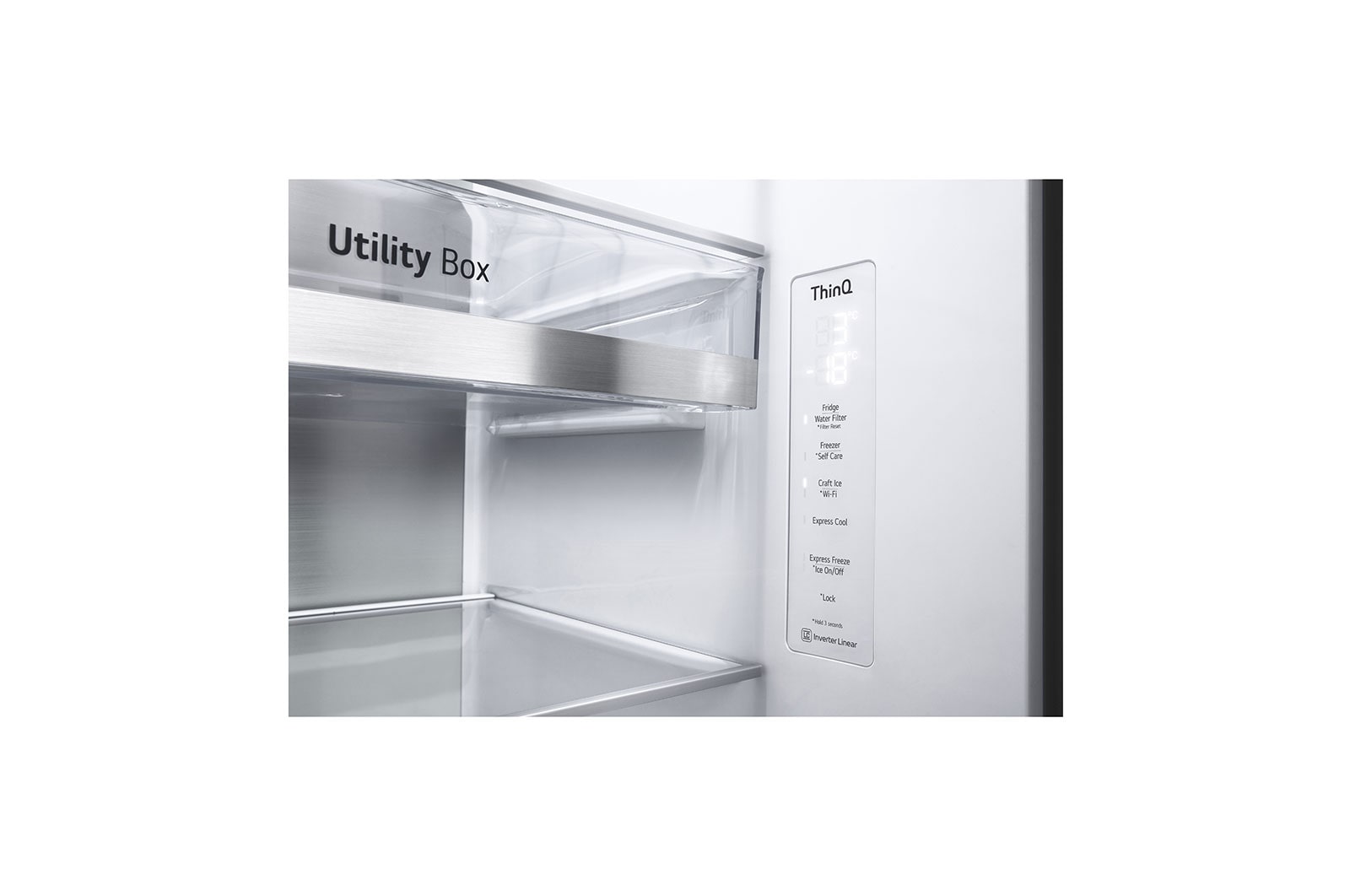 LG Side-by-Side Kühlschrank mit InstaView Door-in-Door® (E, 635L, 179cm hoch) mit Festwasseranschluss, Eis-, Crushed Ice-, Wasserspender & Craft Ice | GSXV90MCDE , GSXV90MCDE