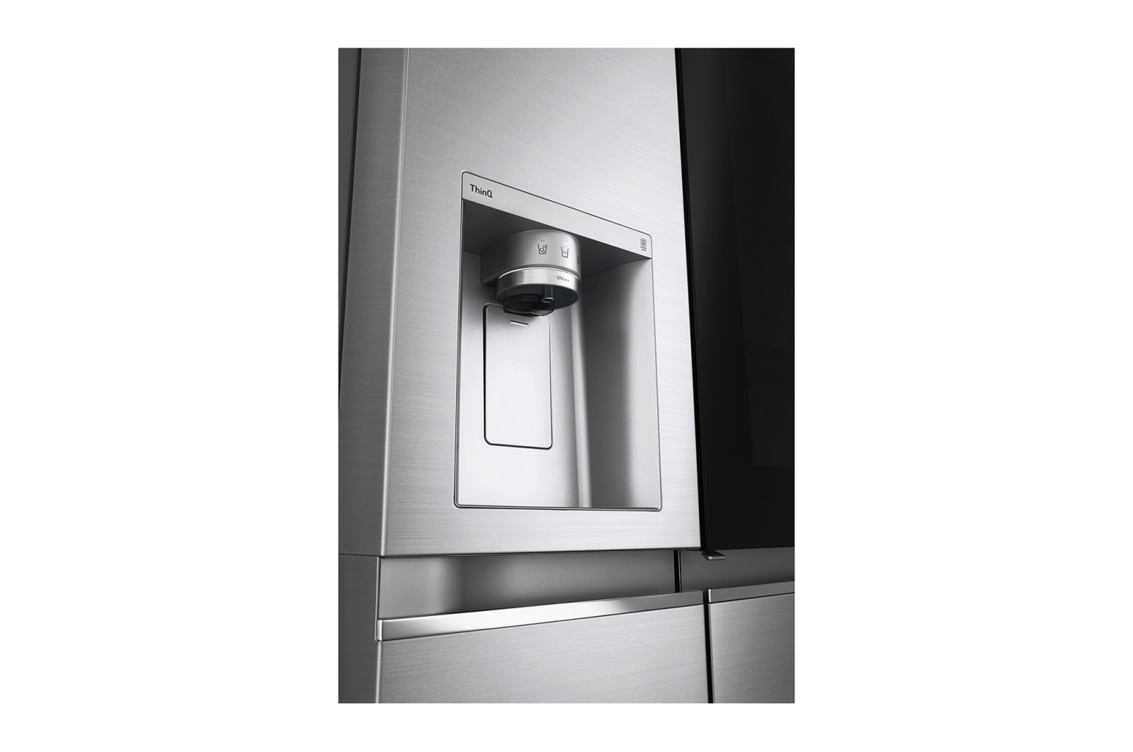 LG Side-by-Side mit InstaView Door-in-Door ®  | Eis-, Crushed Ice- und Wasserspender | 635 Liter Kapazität | Energieeffizienzklasse F | Festwasseranschluss | Platinum Silver | GSXV90PZAF , GSXV90PZAF