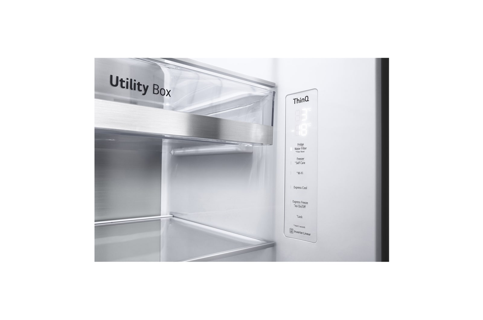 LG Side-by-Side mit InstaView Door-in-Door ®  | Eis-, Crushed Ice- und Wasserspender | 635 Liter Kapazität | Energieeffizienzklasse F | Festwasseranschluss | Platinum Silver | GSXV90PZAF , GSXV90PZAF