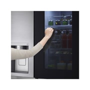 LG Side-by-Side mit InstaView Door-in-Door ®  | Eis-, Crushed Ice- und Wasserspender | 635 Liter Kapazität | Energieeffizienzklasse F | Festwasseranschluss | Platinum Silver | GSXV90PZAF , GSXV90PZAF
