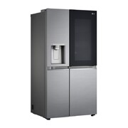 LG Side-by-Side mit InstaView Door-in-Door ®  | Eis-, Crushed Ice- und Wasserspender | 635 Liter Kapazität | Energieeffizienzklasse F | Festwasseranschluss | Platinum Silver | GSXV90PZAF , GSXV90PZAF