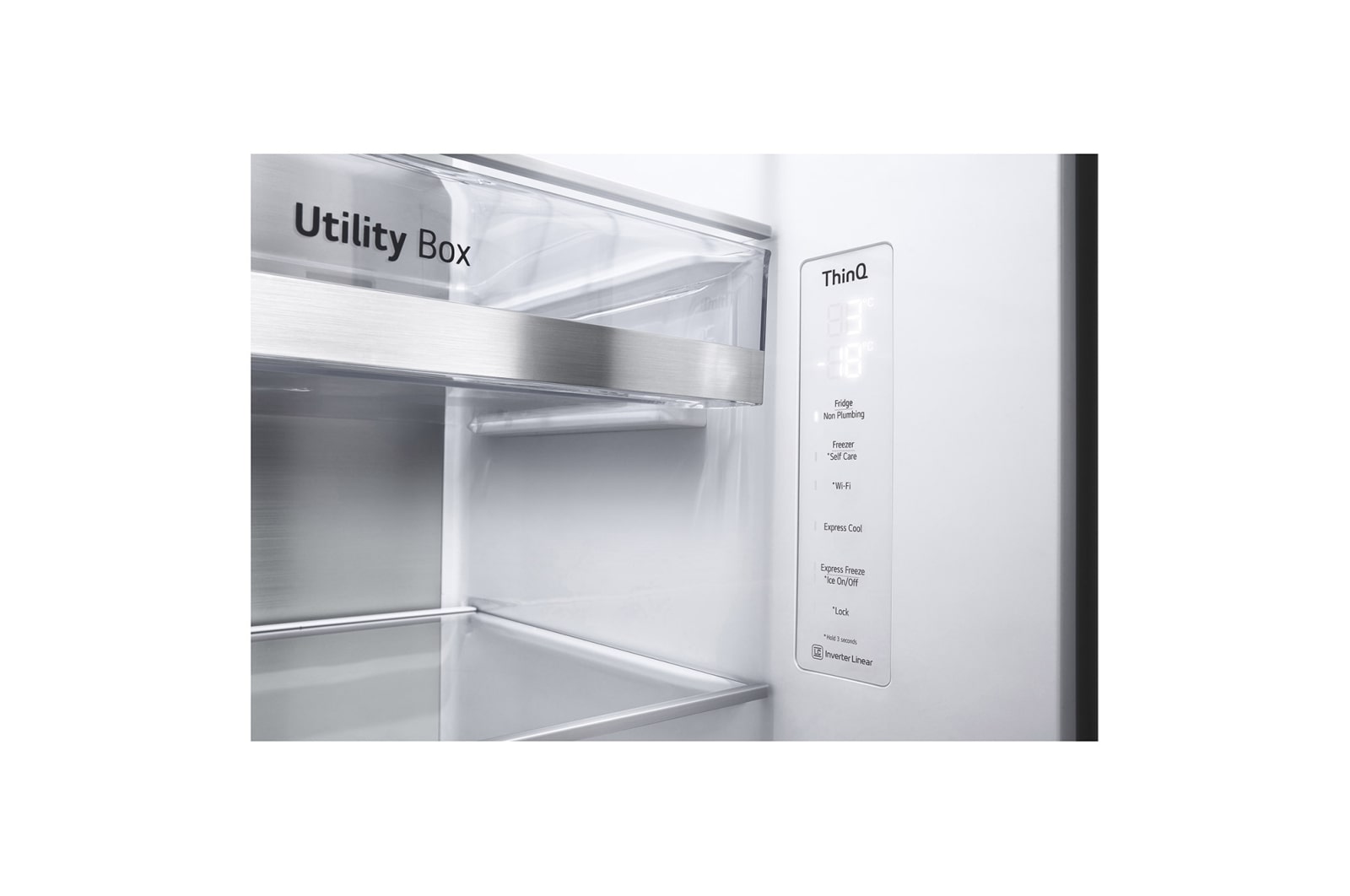 LG Side-by-Side Kühlschrank mit InstaView Door-in-Door® (F, 635L, 179 cm hoch) mit 4L internem Wassertank, Eis-, Crushed Ice- und Wasserspender | GSXV91BSAF, GSXV91BSAF