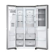 LG Side-by-Side mit  InstaView Door-in-Door® | Eis-, Crushed Ice- und Wasserspender  | 635 Liter Kapazität | Energieeffizienzklasse E | Interner Wassertank 4L | Metal Sorbet | GSXV91MBAE, GSXV91MBAE