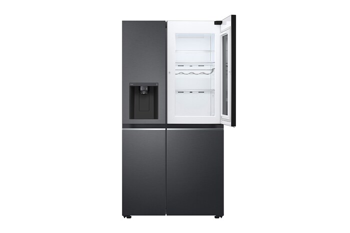 LG Side-by-Side Kühlschrank mit InstaView Door-in-Door® (EEK E, 635L, 179cm hoch) mit Eis-, Crushed Ice- und Wasserspender & internem Wassertank | GSXV91MCLE, GSXV91MCLE