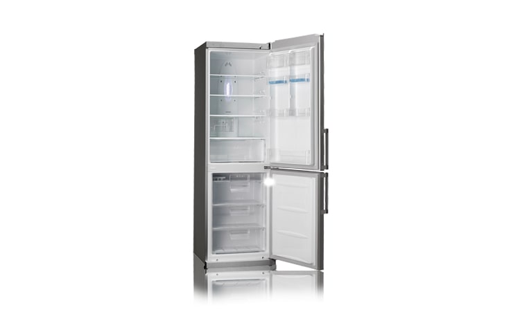 LG Mit Umluftkühlung und No Frost zu besserer Kühlung und dem Ende von Vereisungen, GB3133PVJW
