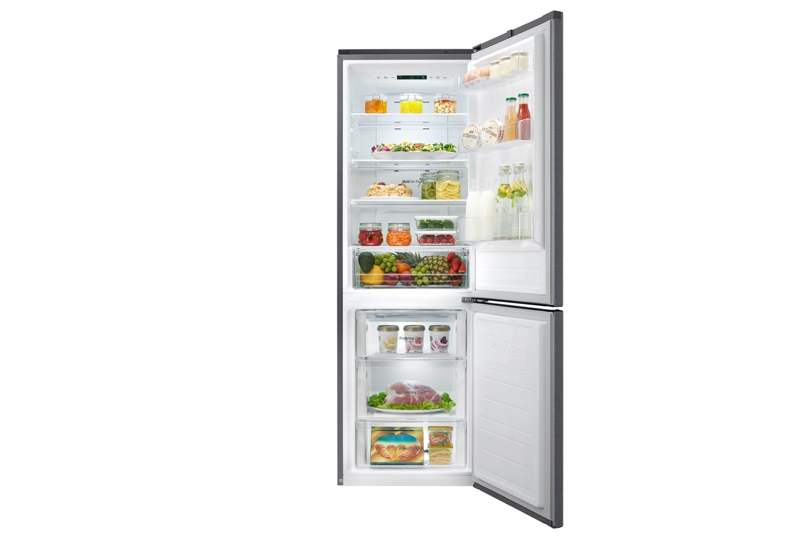 LG Kühl-Gefrierkombination | Dark Graphite Oberfläche | Frische Features, GBB59DSJZS