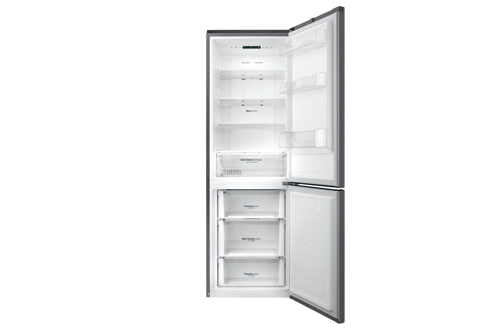 LG Kühl-Gefrierkombination | Dark Graphite Oberfläche | Frische Features, GBB59DSJZS