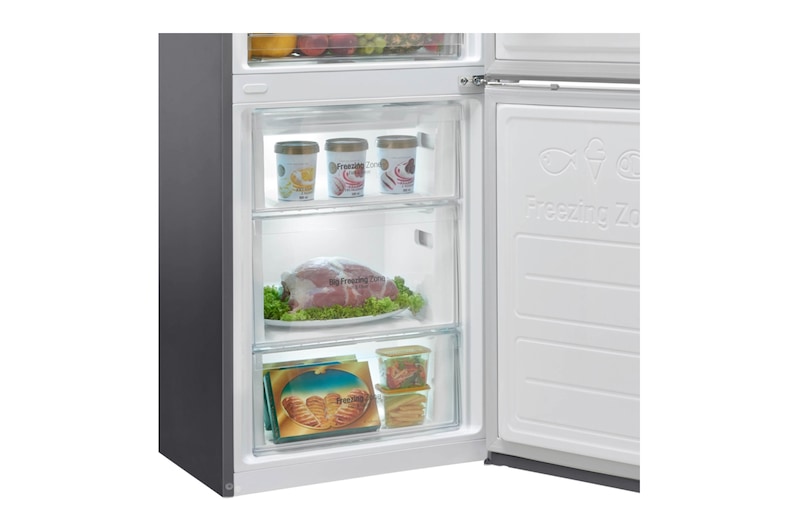 LG Kühl-Gefrierkombination | Dark Graphite Oberfläche | Frische Features, GBB59DSJZS