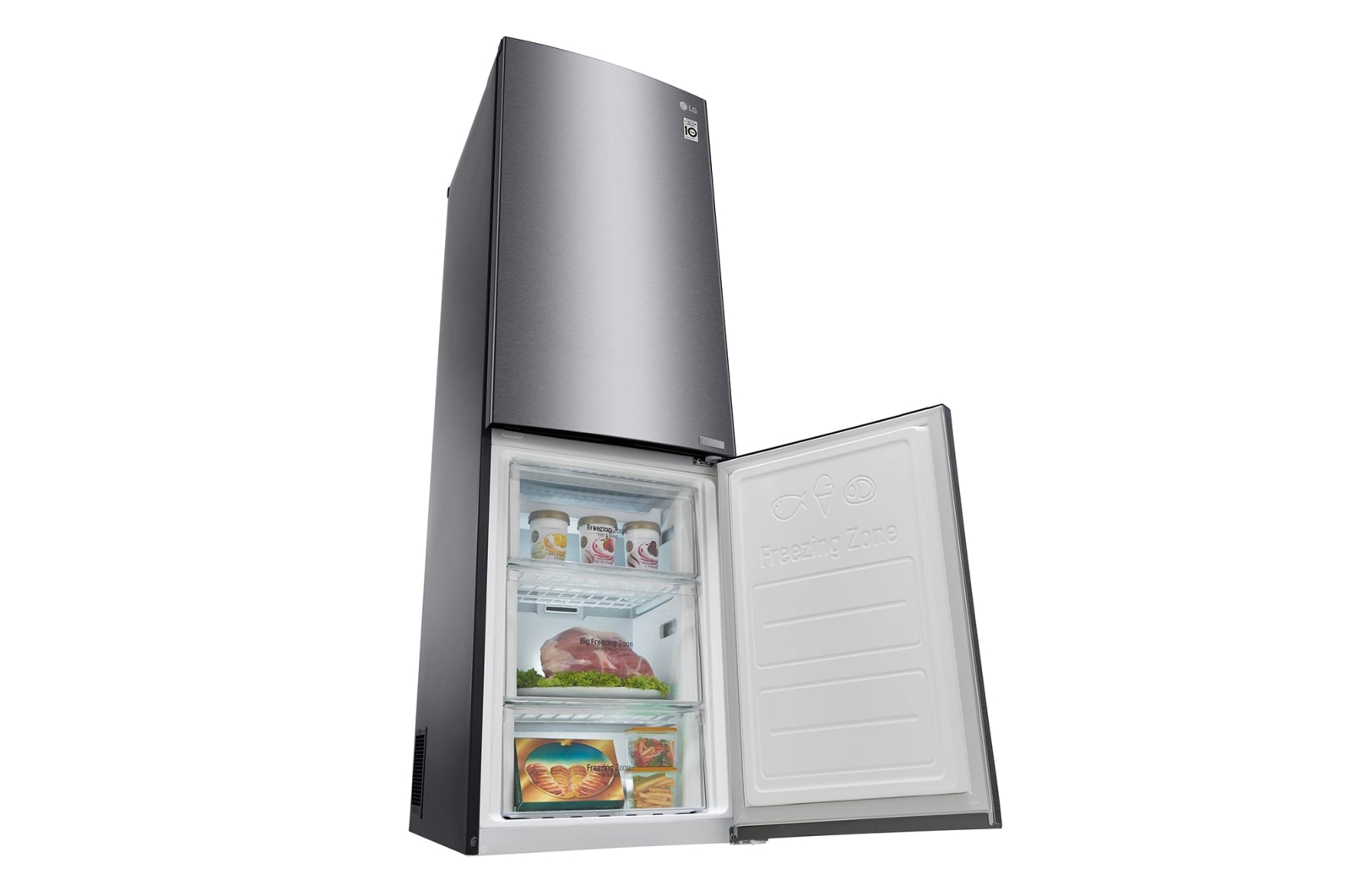 LG Kühl-Gefrierkombination | Dark Graphite Oberfläche | Frische Features, GBB59DSJZS