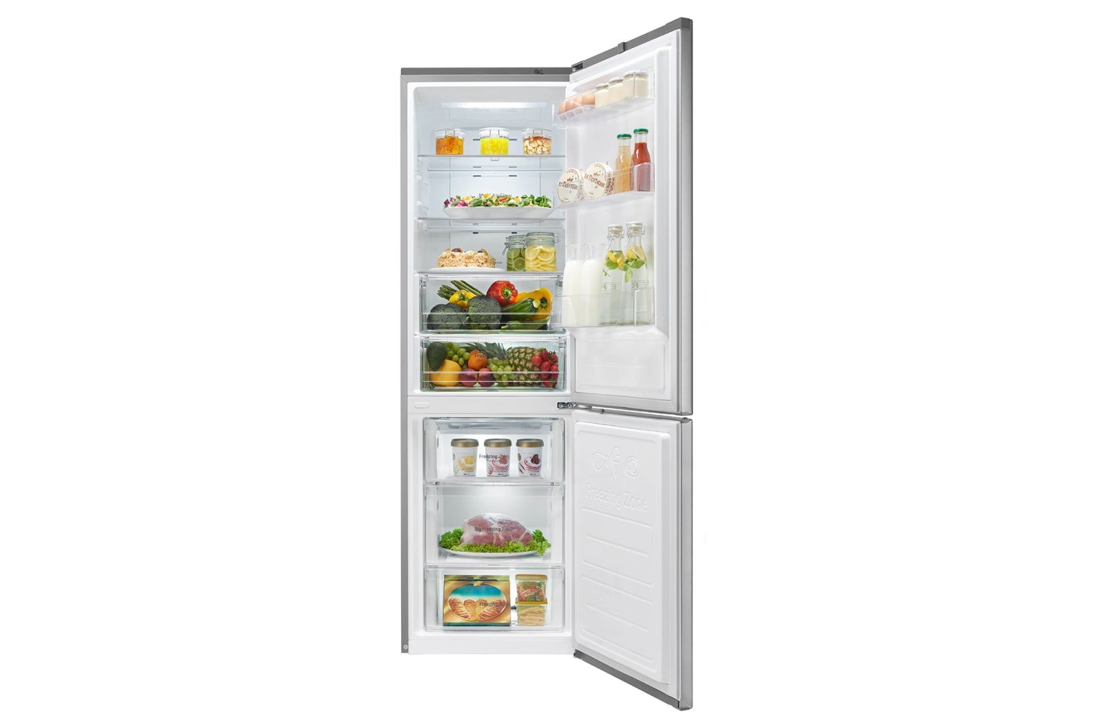 LG Kühl-Gefrierkombination mit Total No Frost und FRESH Converter, GBB59PZMZS
