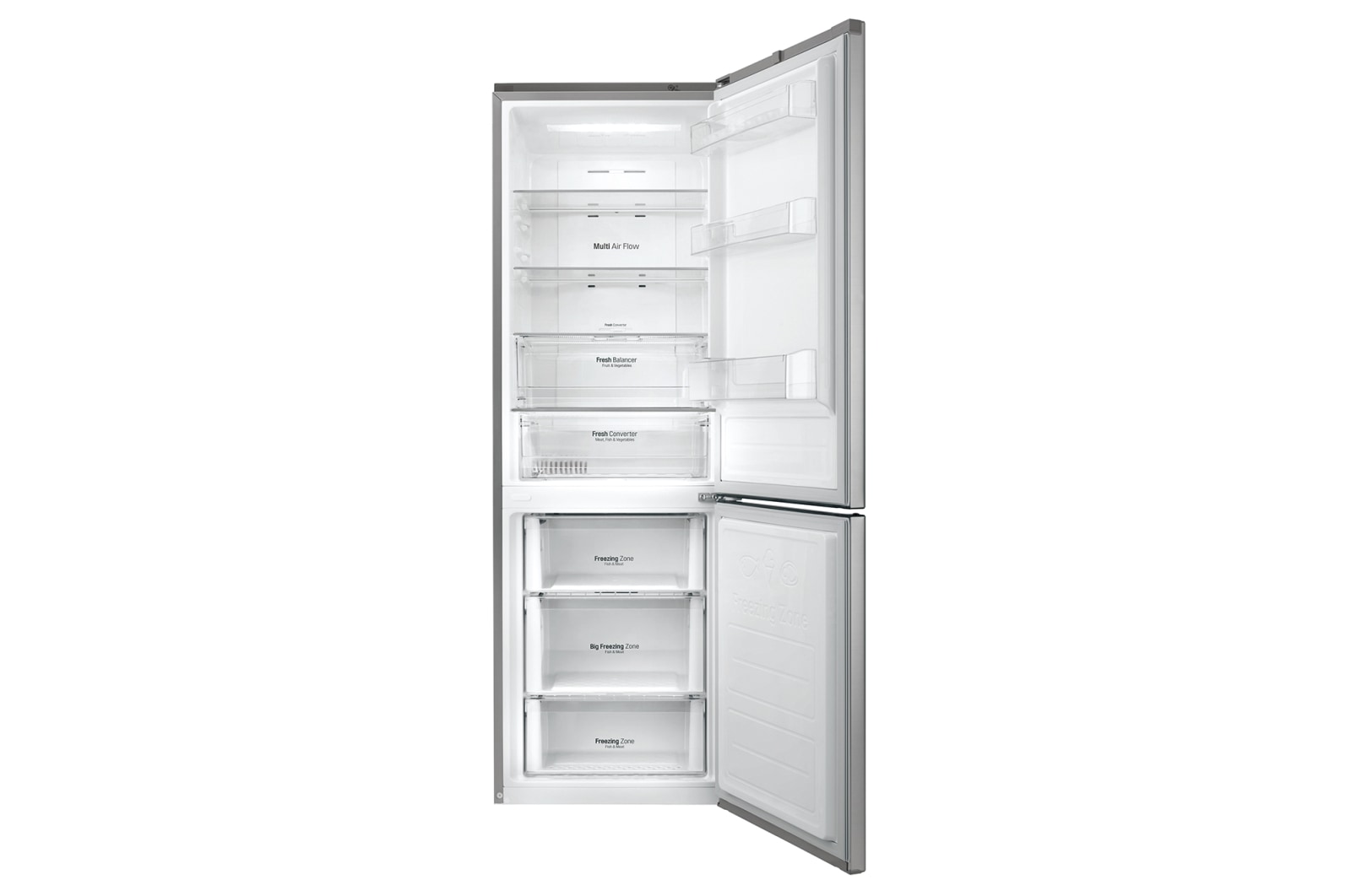 LG Kühl-Gefrierkombination mit Total No Frost und FRESH Converter, GBB59PZMZS