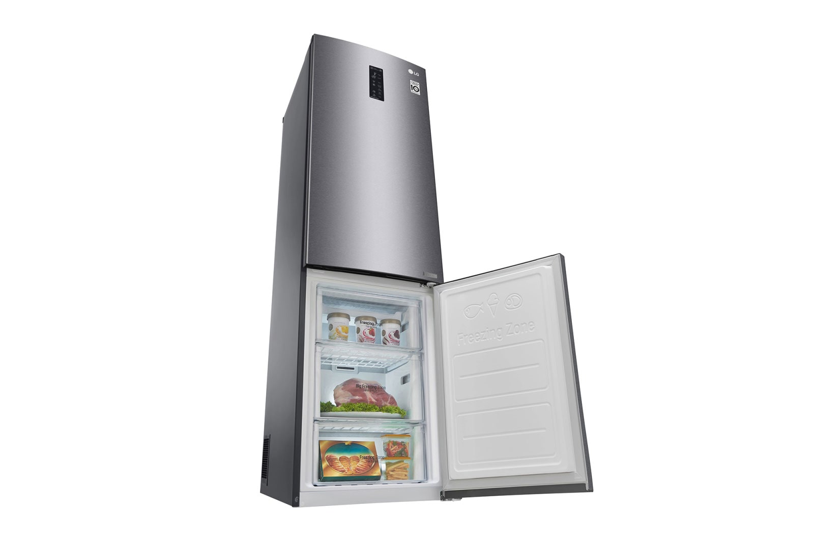 LG 343L Kühl-Gefrierkombination mit Total No Frost und Smart Diagnosis™, GBB60DSMFS