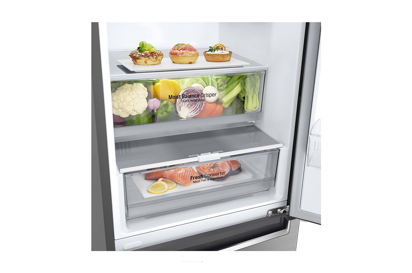 LG Kühl-Gefrierkombination | 341 Liter Nutzinhalt | LINEARCooling™ | SmartThinQ™, GBB61PZFFN