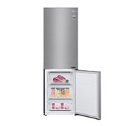 LG Kühl-Gefrierkombination | 341 Liter Nutzinhalt | Energieeffizienzklasse D | Steel | 186 cm hoch | Inverter Linear Compressor® | GBB61PZGFN, GBB61PZGFN