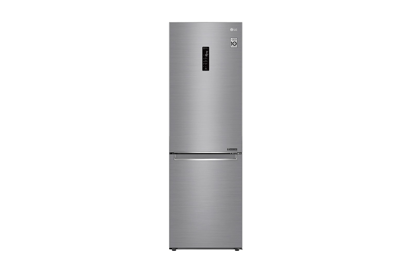 LG Kühl-Gefrierkombination | 341 Liter Nutzinhalt | Energieeffizienzklasse D | Steel | 186 cm | Inverter-Linearkompressor | GBB72SWEFN, GBB71PZDFN