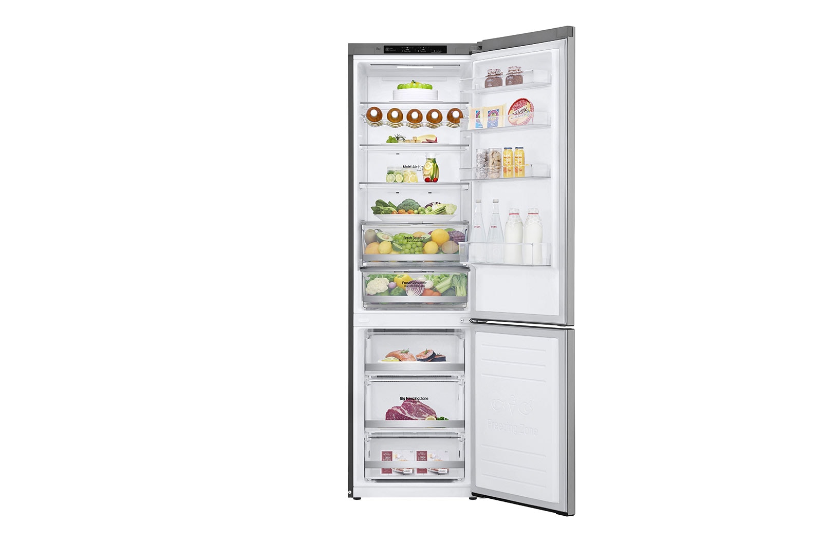 LG Kühl-Gefrierkombination | 384 Liter Nutzinhalt | LINEARCooling™ | Total No Frost | Energieeffizienzklasse* D, GBB72SAEXN