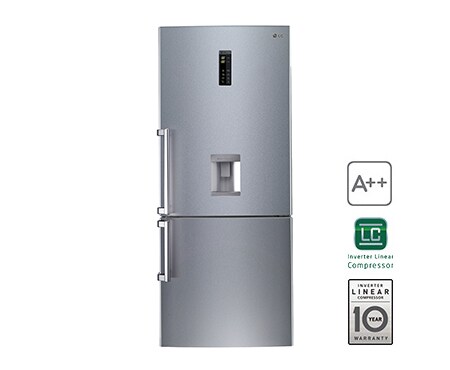 LG Extrabreite Kühl-Gefrierkombination mit, Wasserspender und Smart Diagnosis, GBF548NSDZB