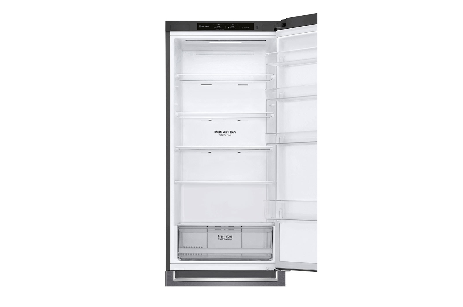 LG Kühl-Gefrierkombination | 384 Liter Nutzinhalt | Energieeffizienzklasse E | Dark Graphite | 203 cm | Smart Inverter Compressor® | GBP32DSLZN, GBP32DSLZN