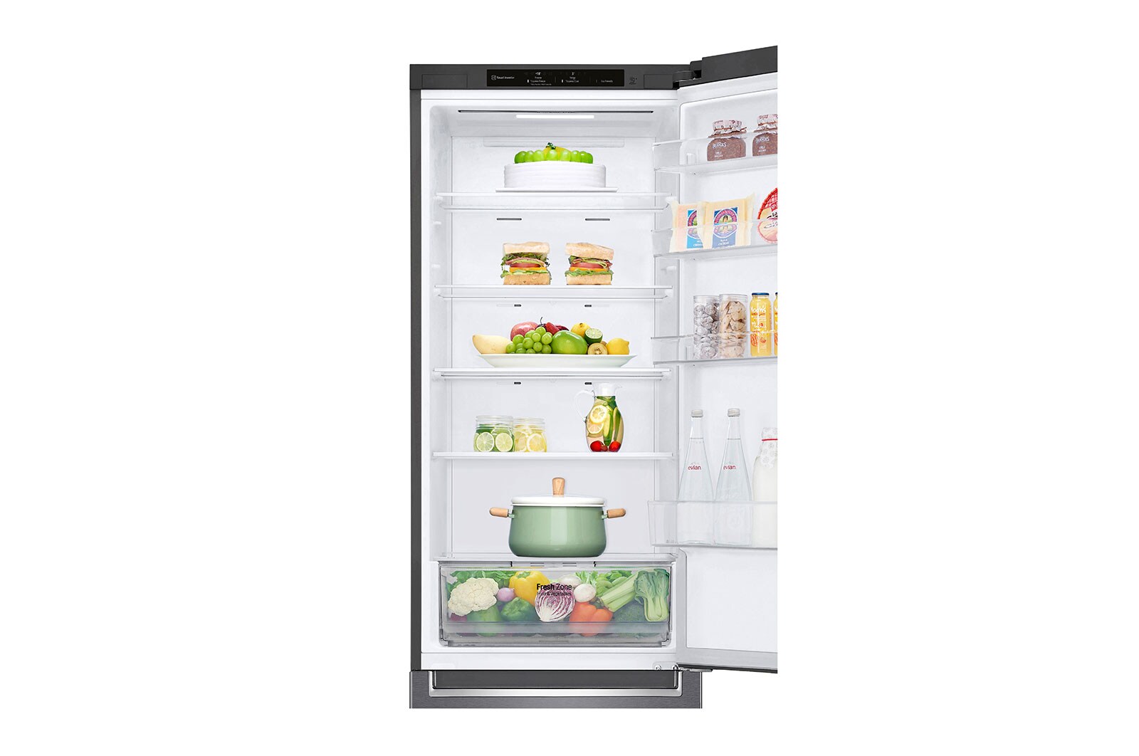 LG Kühl-Gefrierkombination | 384 Liter Nutzinhalt | Energieeffizienzklasse E | Dark Graphite | 203 cm | Smart Inverter Compressor® | GBP32DSLZN, GBP32DSLZN