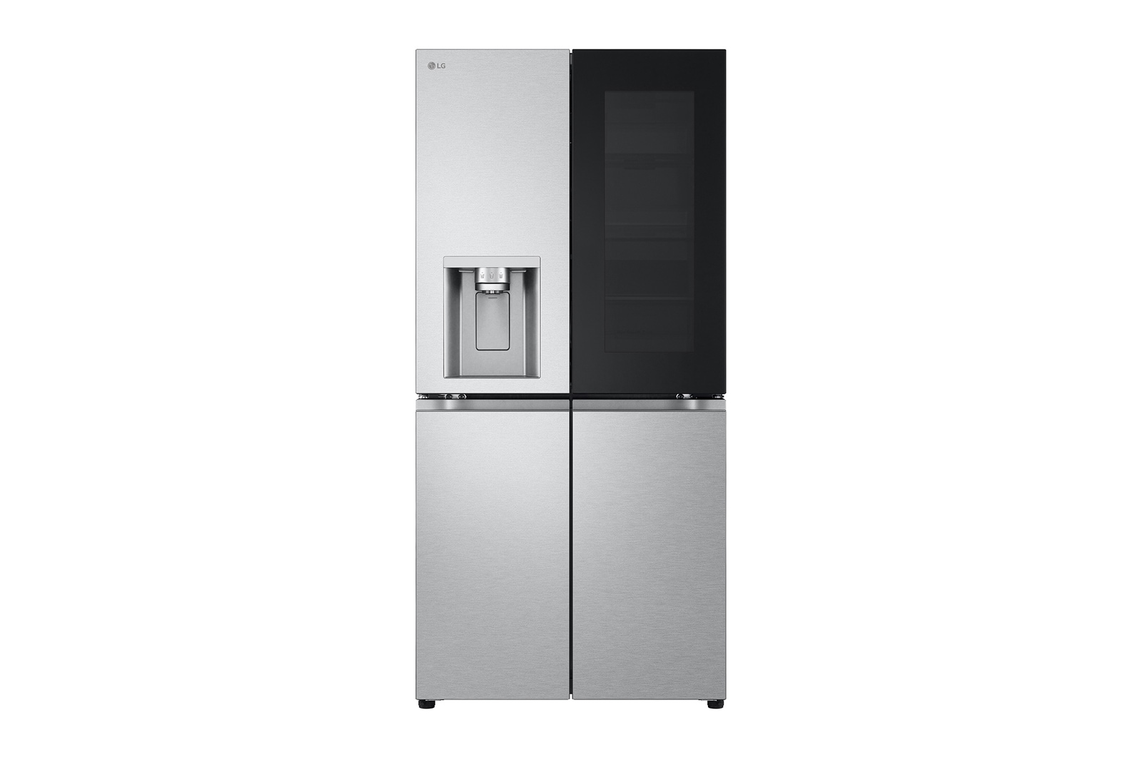Vorderseite von SLIM Multi Door Kühlschrank mit InstaView® (E, 508L, 178,7 cm hoch) mit Eis-, Crushed Ice- und Wasserspender & internem Wassertank | GMG861MBAE