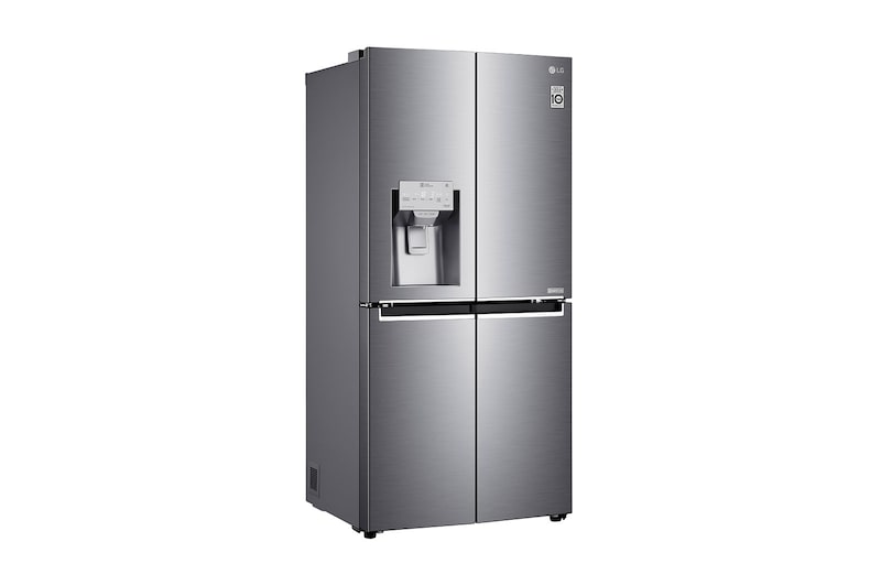 LG Multi-Door mit Eis-, Crushed Ice- und Wasserspender | 506 Liter Kapazität | Energieeffizienzklasse E | Festwasseranschluss | Steel | GML844PZKZ, GML844PZKZ